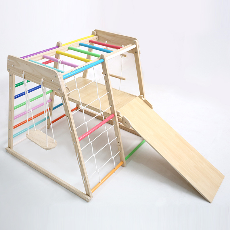 Kids Education Park - Kids Solid Wood Climbing Frame with