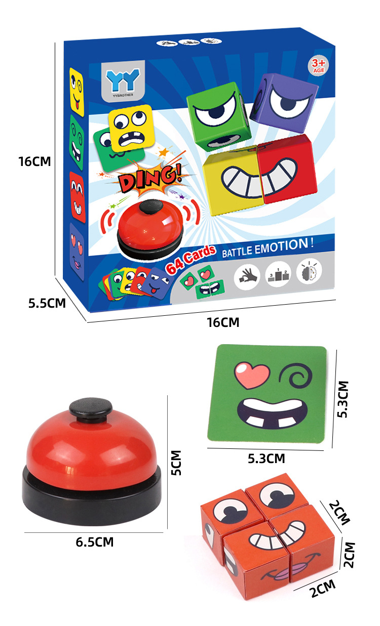 Kids Education Bell - Kids Face Change Rubik's Cube Game