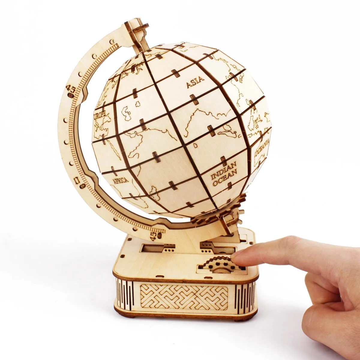 Puzzle Map World - 3D Globe Wooden Puzzle Toy Mechanical
