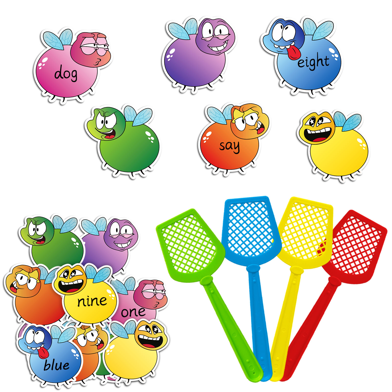 Sight Word Game - Fly Swatter Literacy Game English Sight
