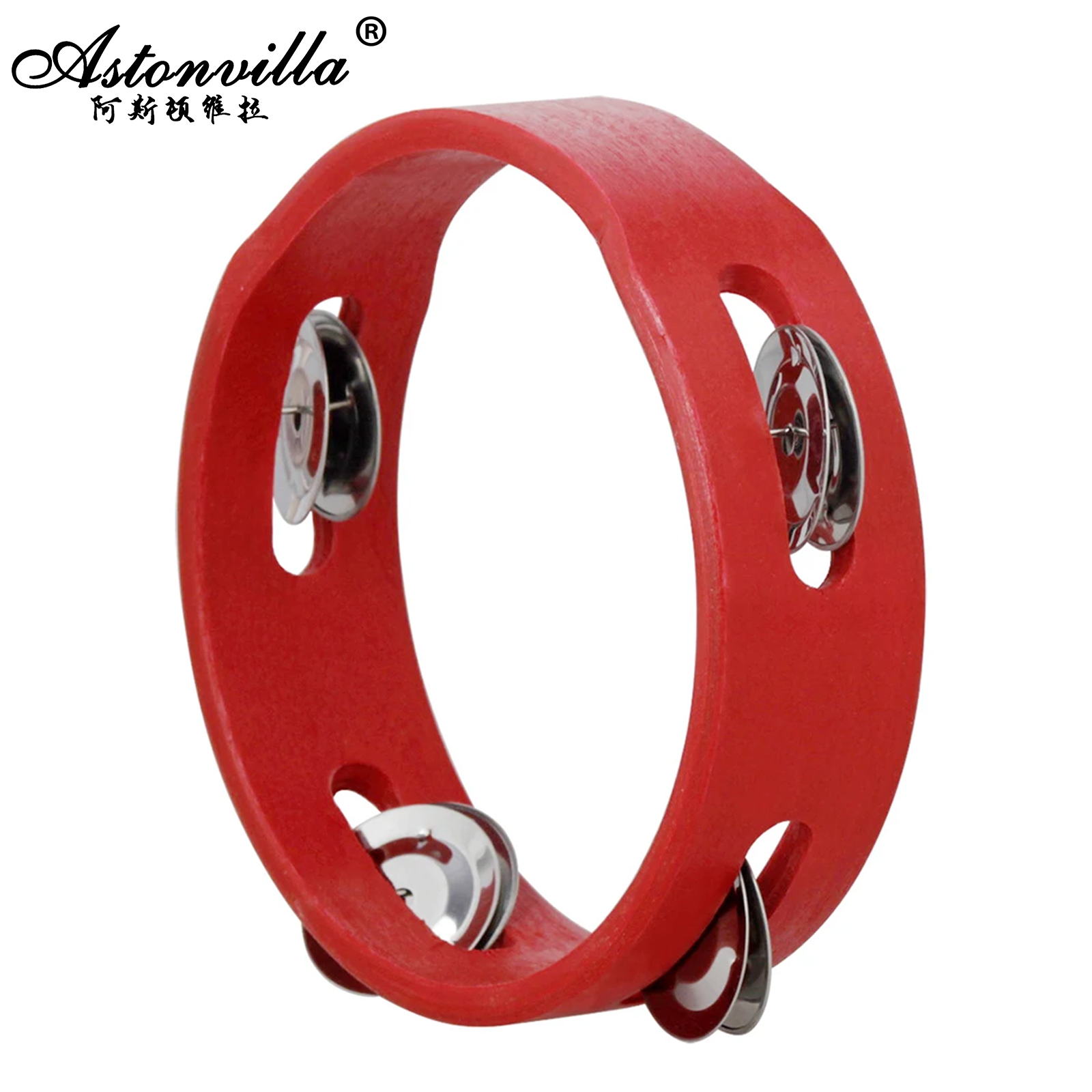 Kids Education Bell - 6 Inch Red Hand Ringing Bell