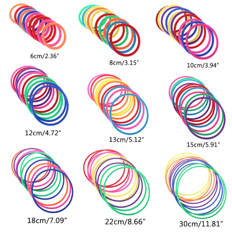 10 Pcs Plastic Toss Rings Targ - огляд і ціна Kids Education Park