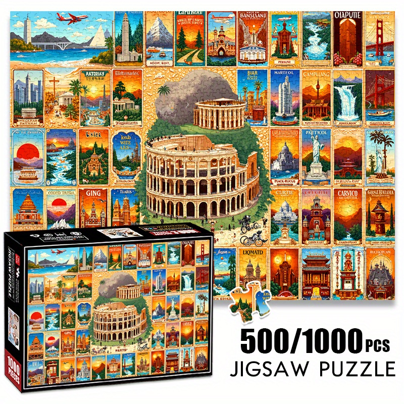500/1000pcs Paper Jigsaw Puzzl - огляд і ціна Puzzle Map World