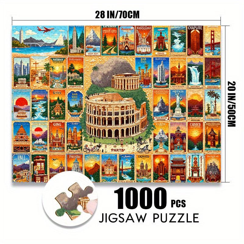 500/1000pcs Paper Jigsaw Puzzl - огляд і ціна Puzzle Map World