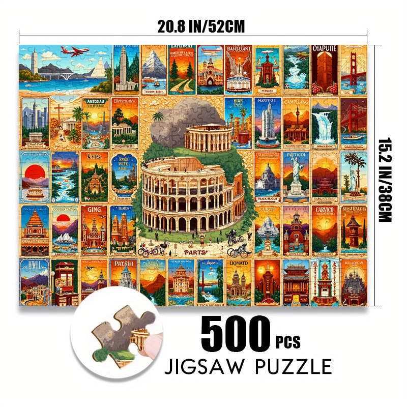 500/1000pcs Paper Jigsaw Puzzl - огляд і ціна Puzzle Map World