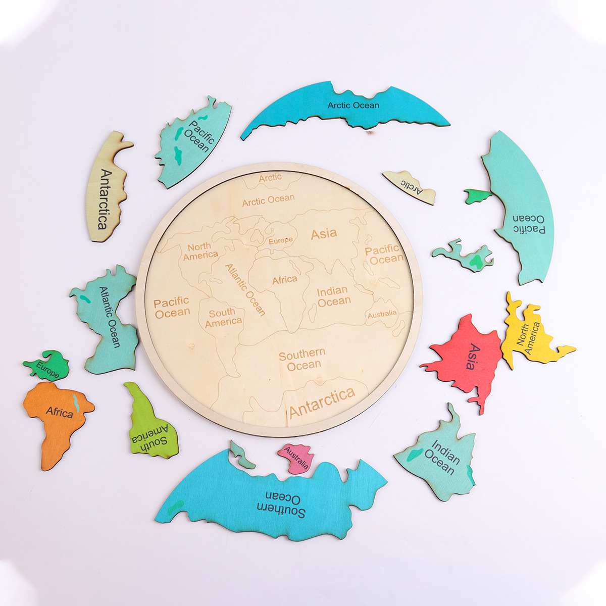 Wooden Colored World Map Puzzl - огляд і ціна Puzzle Map World