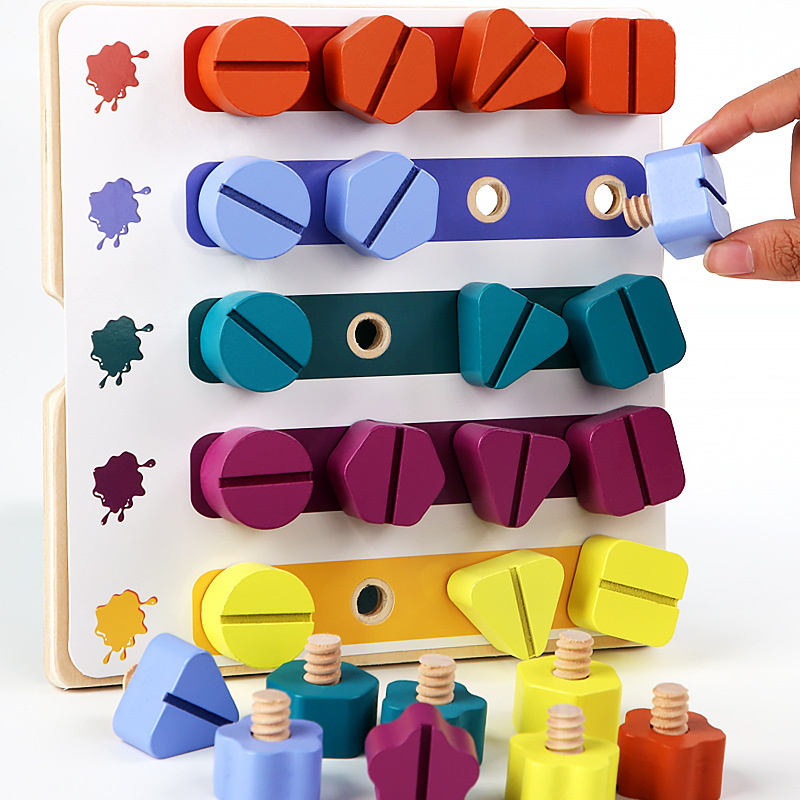 Children Wooden Screw Nut Disa - огляд і ціна Montessori Shelf Toy