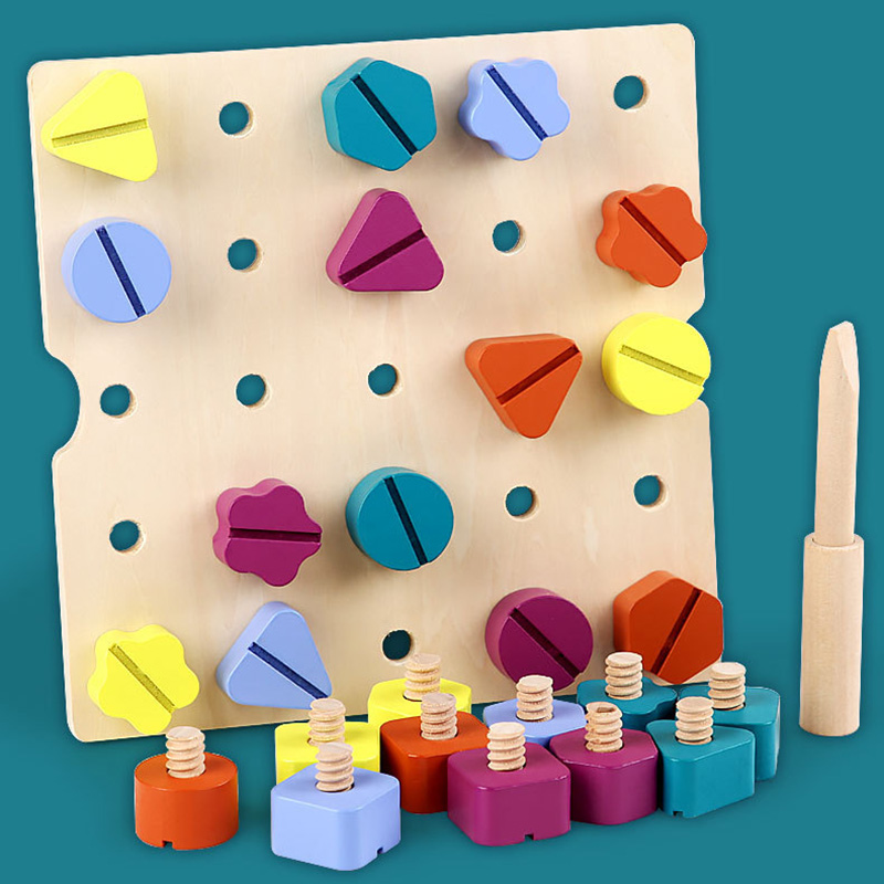 Children Wooden Screw Nut Disa - огляд і ціна Montessori Shelf Toy