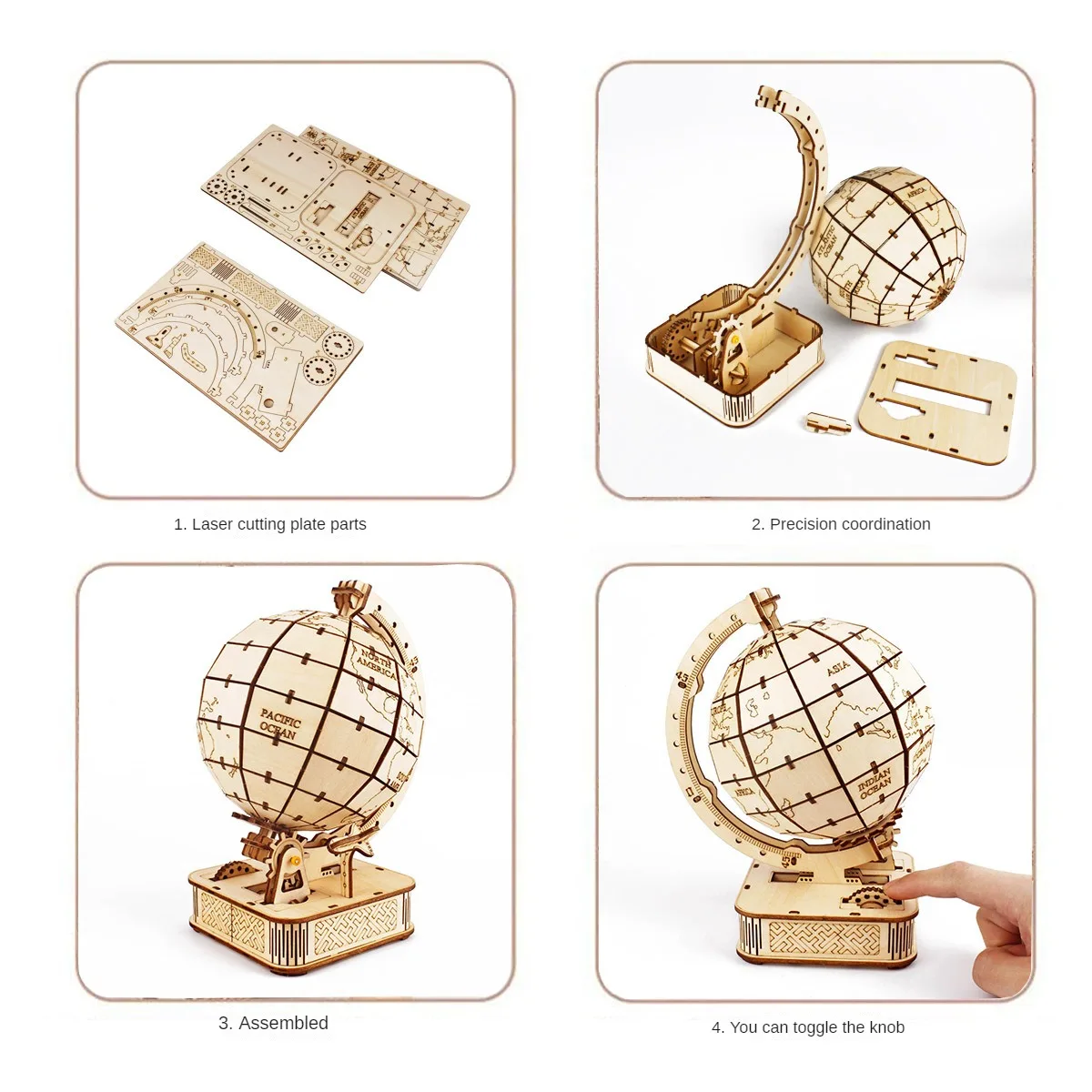3D Globe Wooden Puzzle Toy Mec - огляд і ціна Puzzle Map World