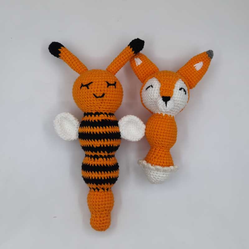 Lovely Cartoon Fox Bee Crochet - огляд і ціна Kids Education Bell