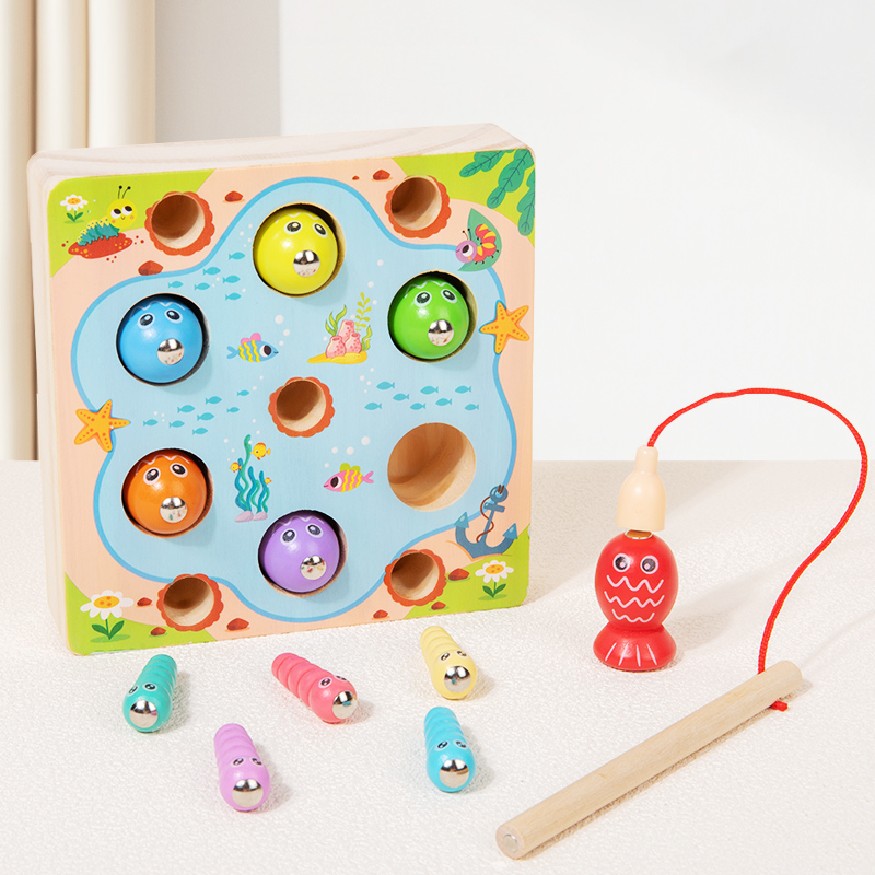 Children Wooden Fishing Game T - огляд і ціна Montessori Shelf Toy