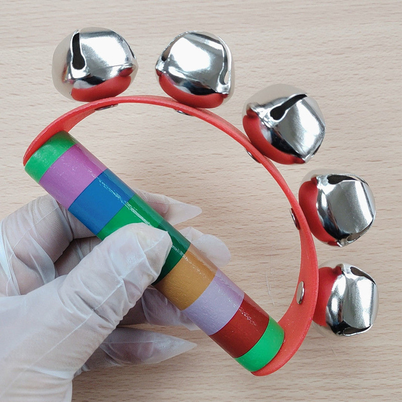 2PCS Rainbow Rattles Wooden Ha - огляд і ціна Kids Education Bell