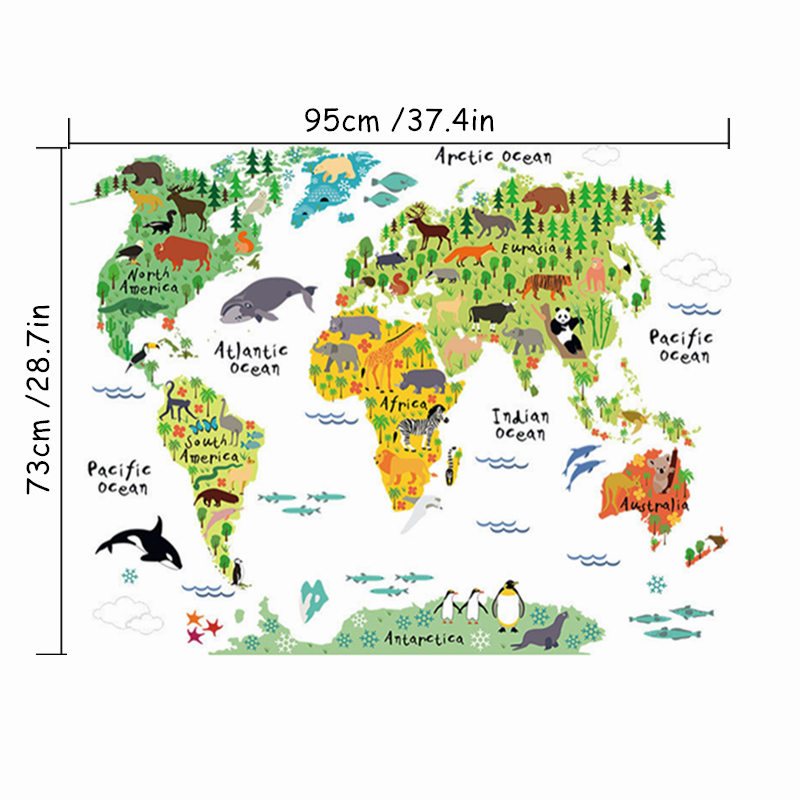 Cartoon Animal Territory Map V - огляд і ціна Puzzle Map World