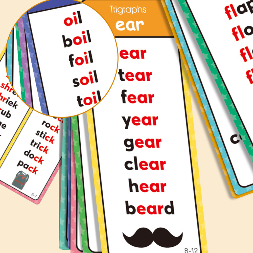 60pcs/Set Phonics Word List Ca - огляд і ціна Sight Word Game