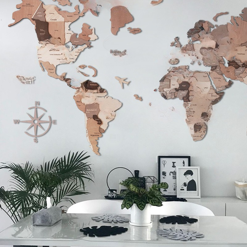 Solid wood world map puzzle wa - огляд і ціна Puzzle Map World