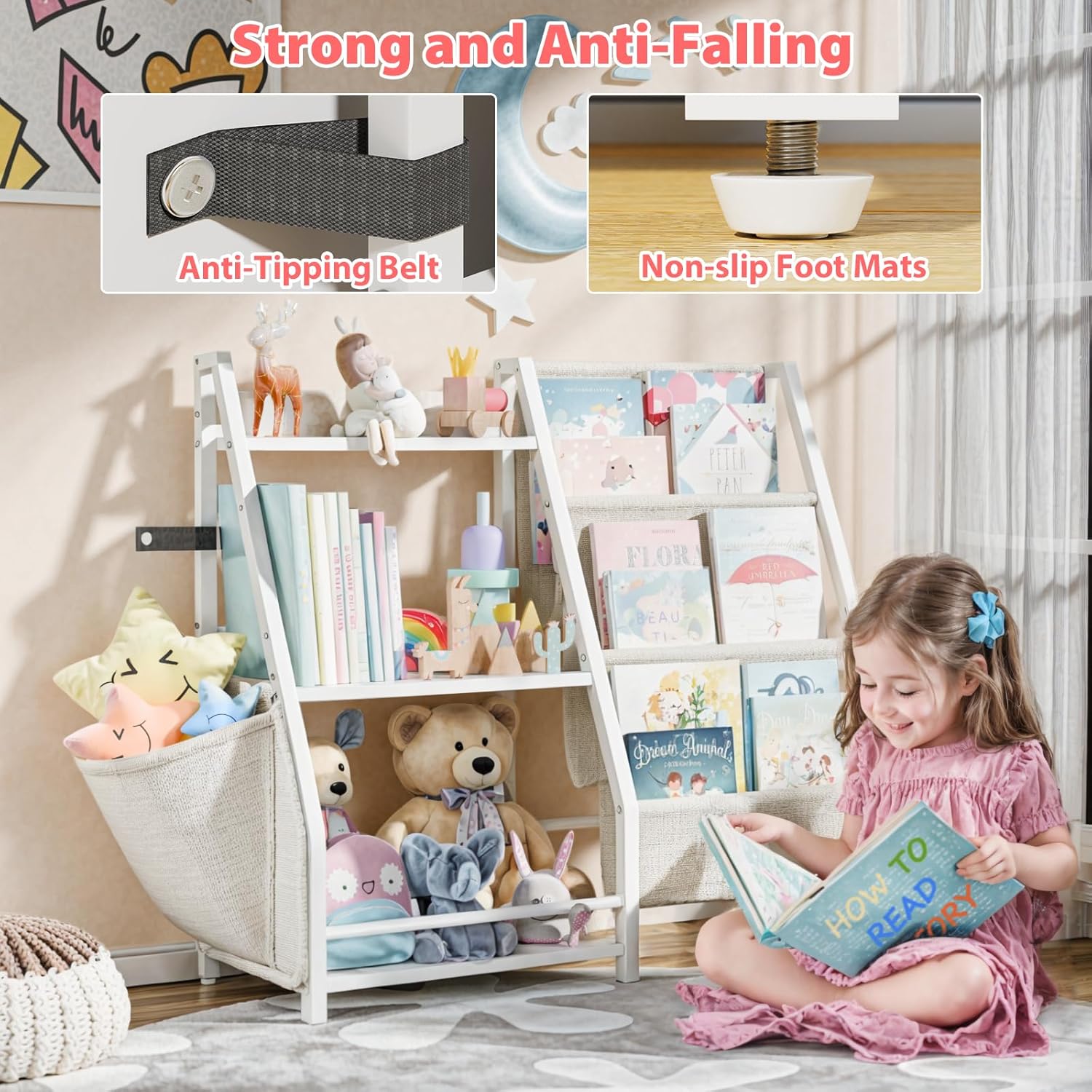 3 Tier Kids Bookshelf and Toy  - огляд і ціна Montessori Shelf Toy